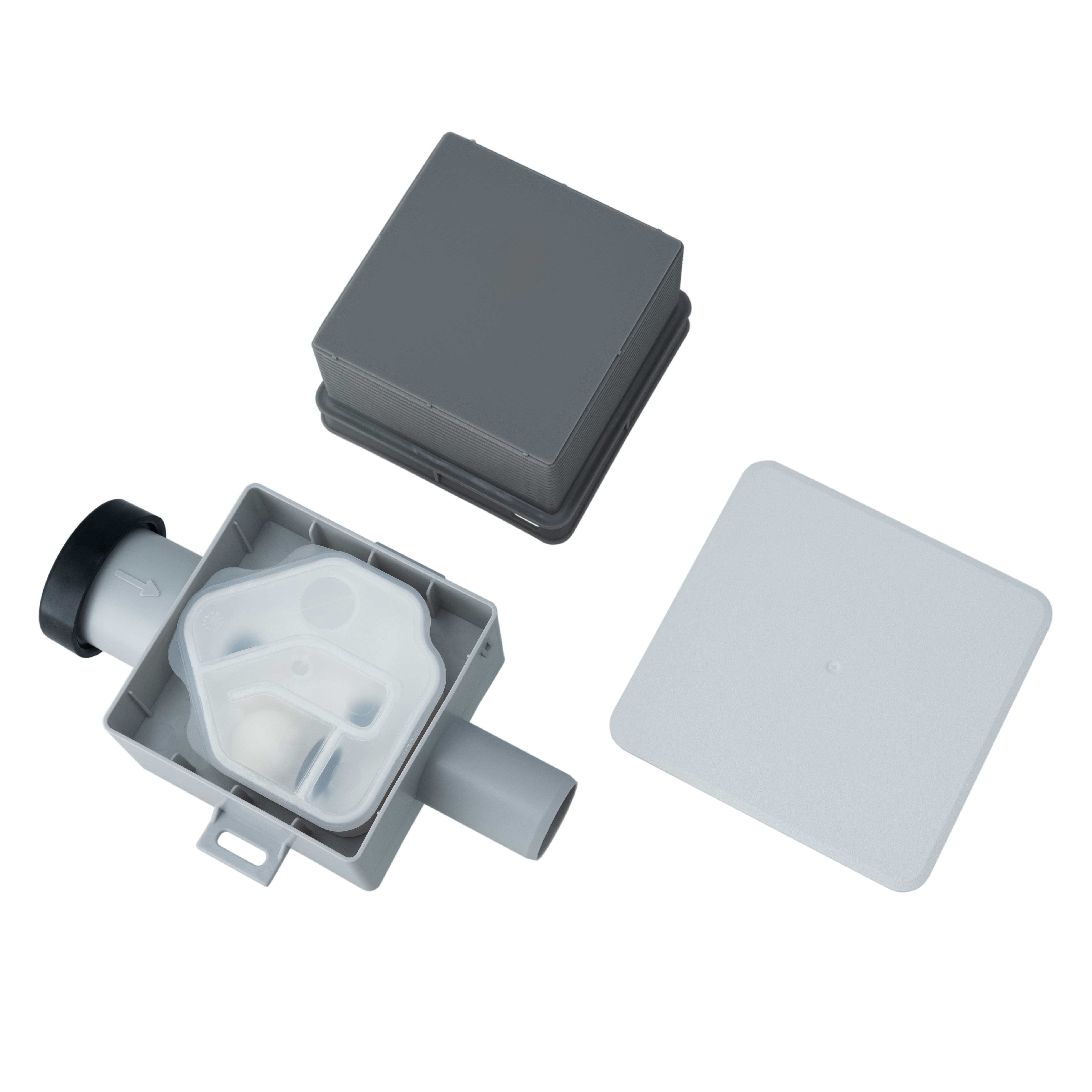 SYFON ISN32 R14 - Syfon podtynkowy Ivensis ISN32 R14 do skroplin DN32 - 100x100 mm